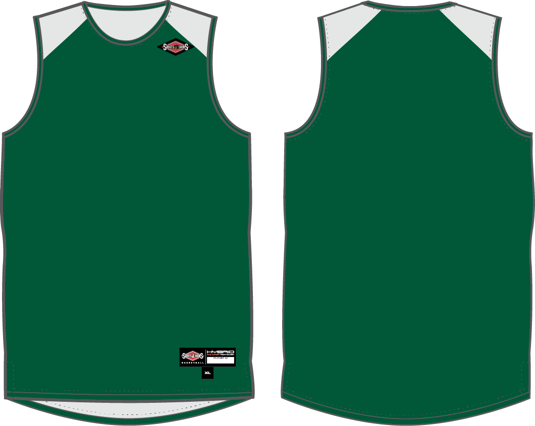 Shirts & Skins Dark Green/Off-White Hybrid Reversible Jersey