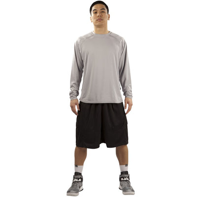 Shirts & Skins Silver Competitor Long Sleeve Training Shirt