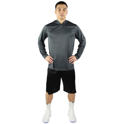 Shirts & Skins Graphite Deluxe Hooded Training Shirt