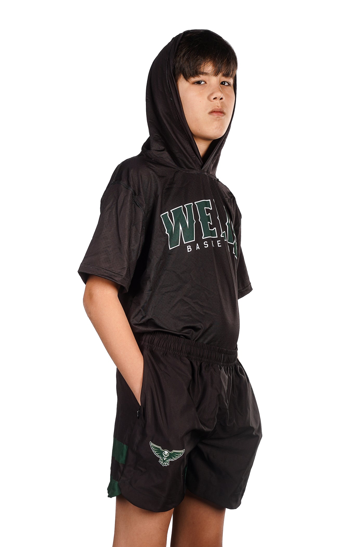 Shirts & Skins Basketball Custom Core Hooded Short Sleeve Shirt
