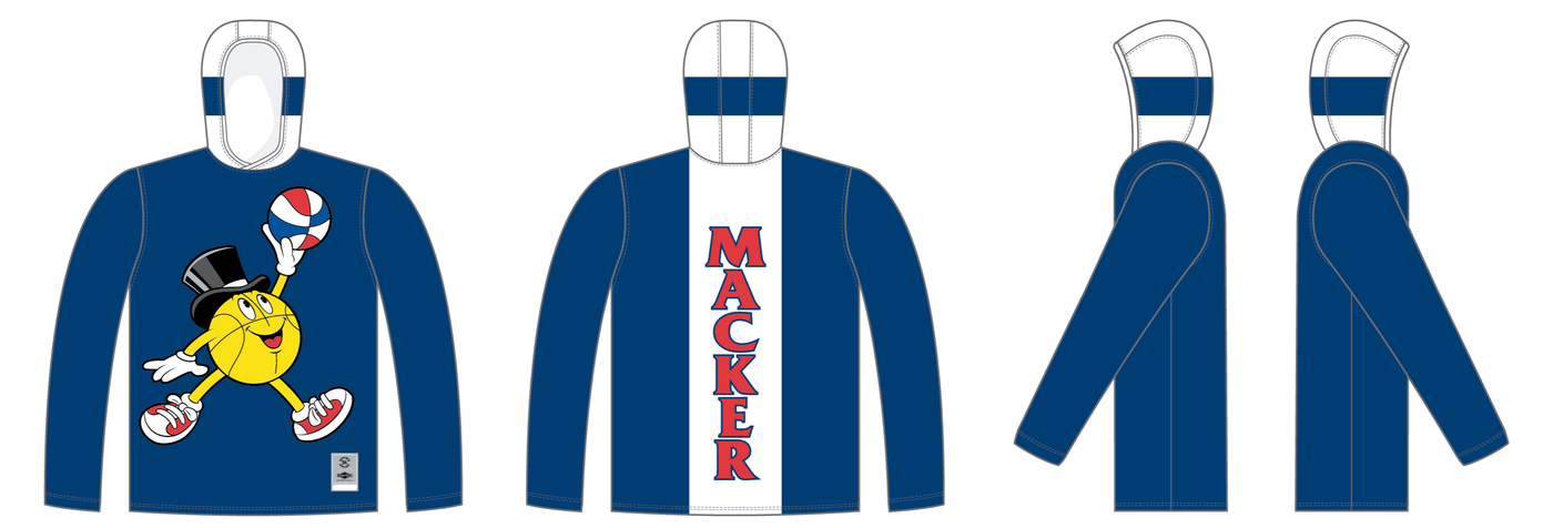 Macker 90s Arizona Jumpman Hooded Long Sleeve Shirt