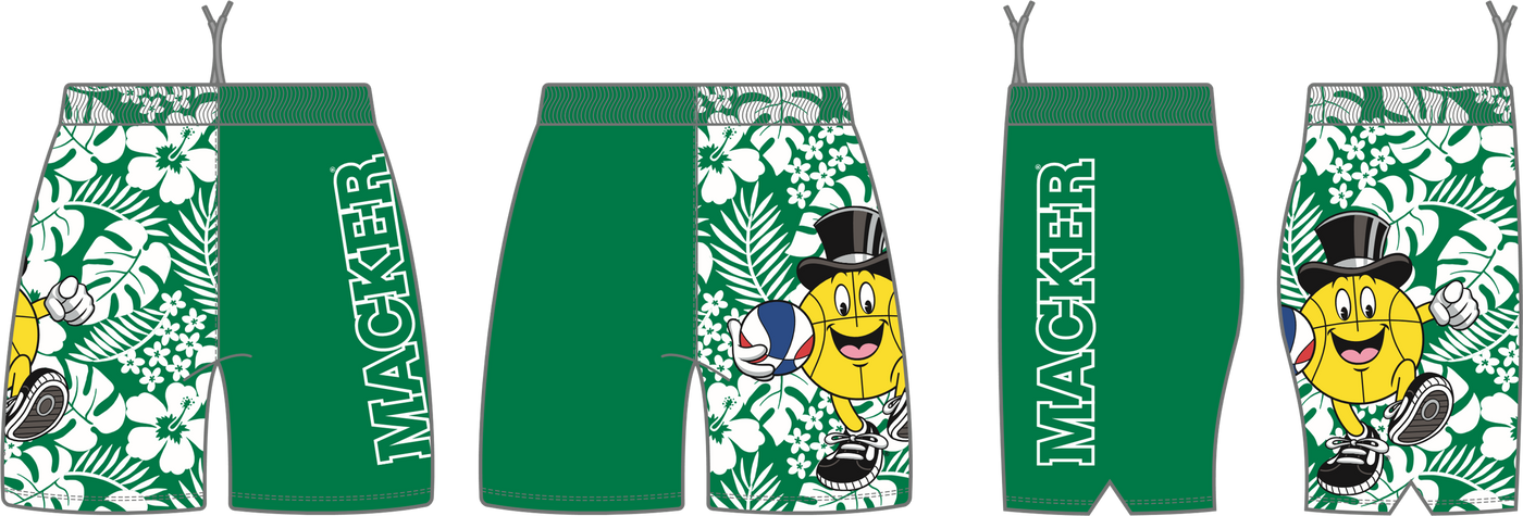 Macker Tropical Half & Half Pocketed Short