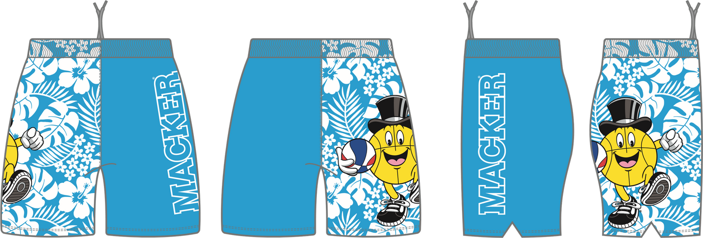 Macker Tropical Half & Half Pocketed Short