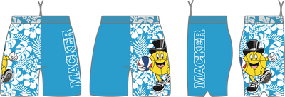 Macker Tropical Half & Half Pocketed Short