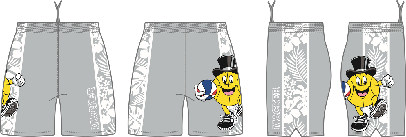 Macker Tropical Side Panel Pocketed Short