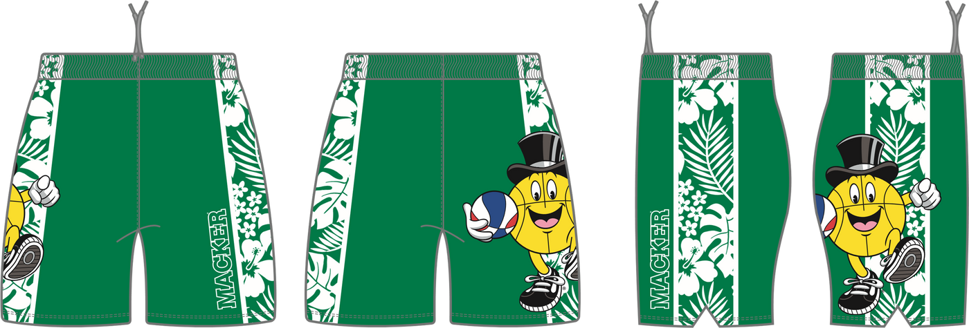 Macker Tropical Side Panel Pocketed Short