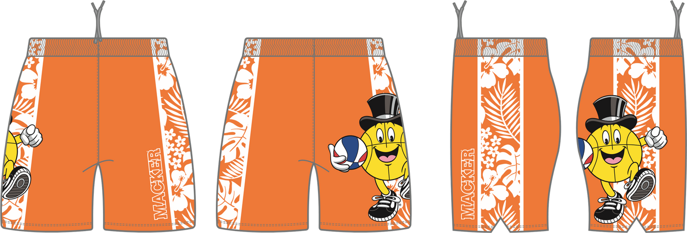 Macker Tropical Side Panel Pocketed Short