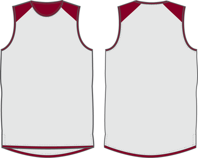 Shirts & Skins Cardinal/Off-White Hybrid Reversible Jersey