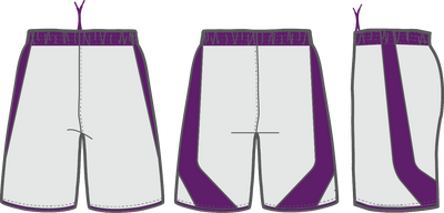 Shirts & Skins Purple/Off-White Hybrid Reversible Short