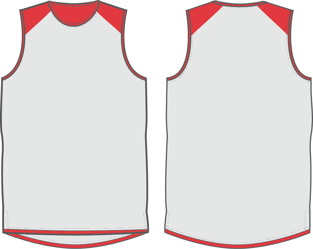  Shirts & Skins Scarlet/Off-White Hybrid Reversible Jersey