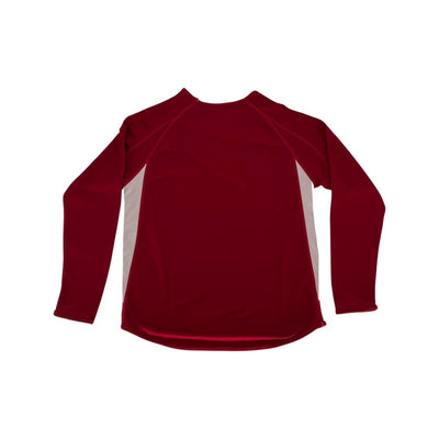 Shirts & Skins Basketball Cardinal/White Hybrid "One Layer" Reversible L/S Shooting Shirt