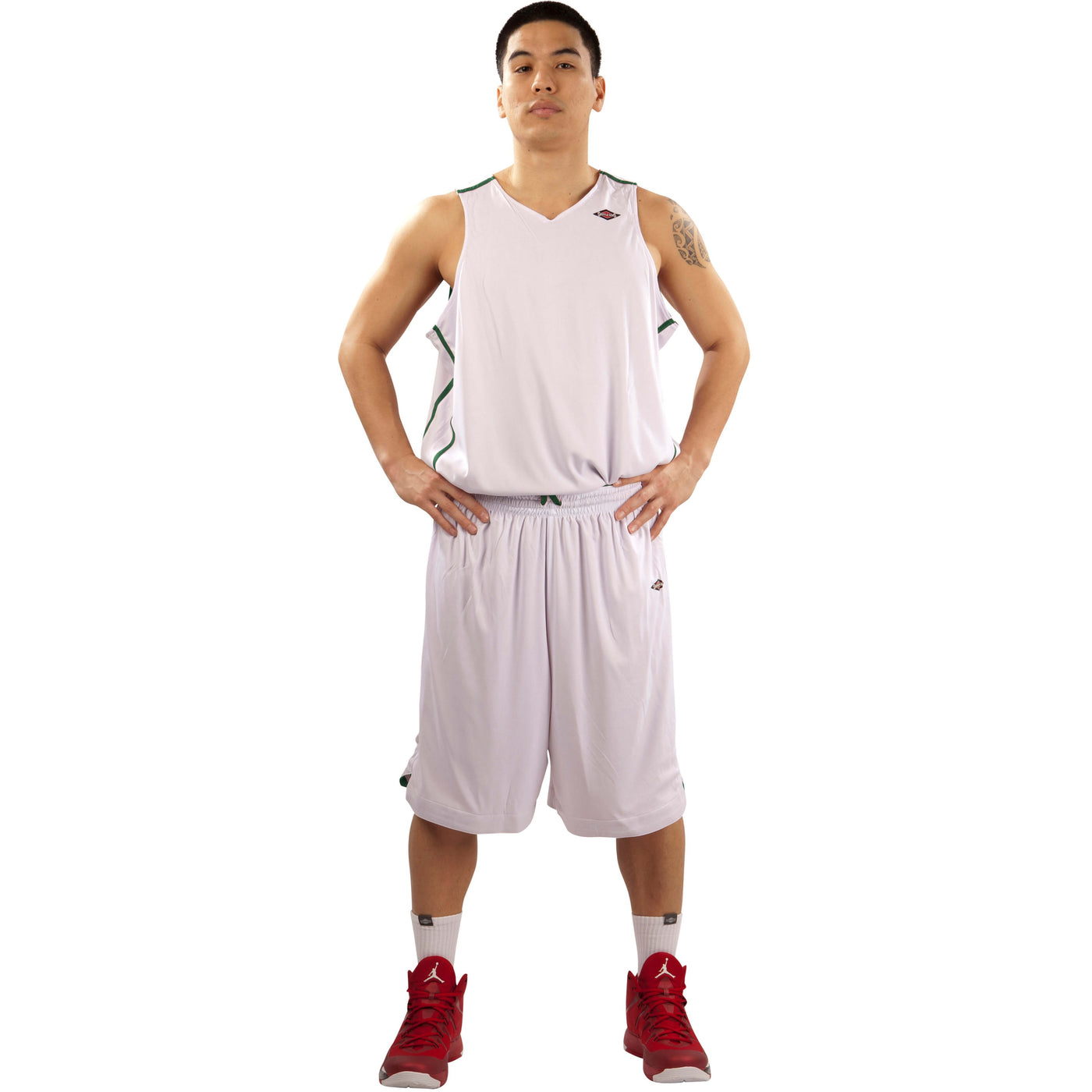 Shirts & Skins Dark Green/White League Reversible Basketball Uniform