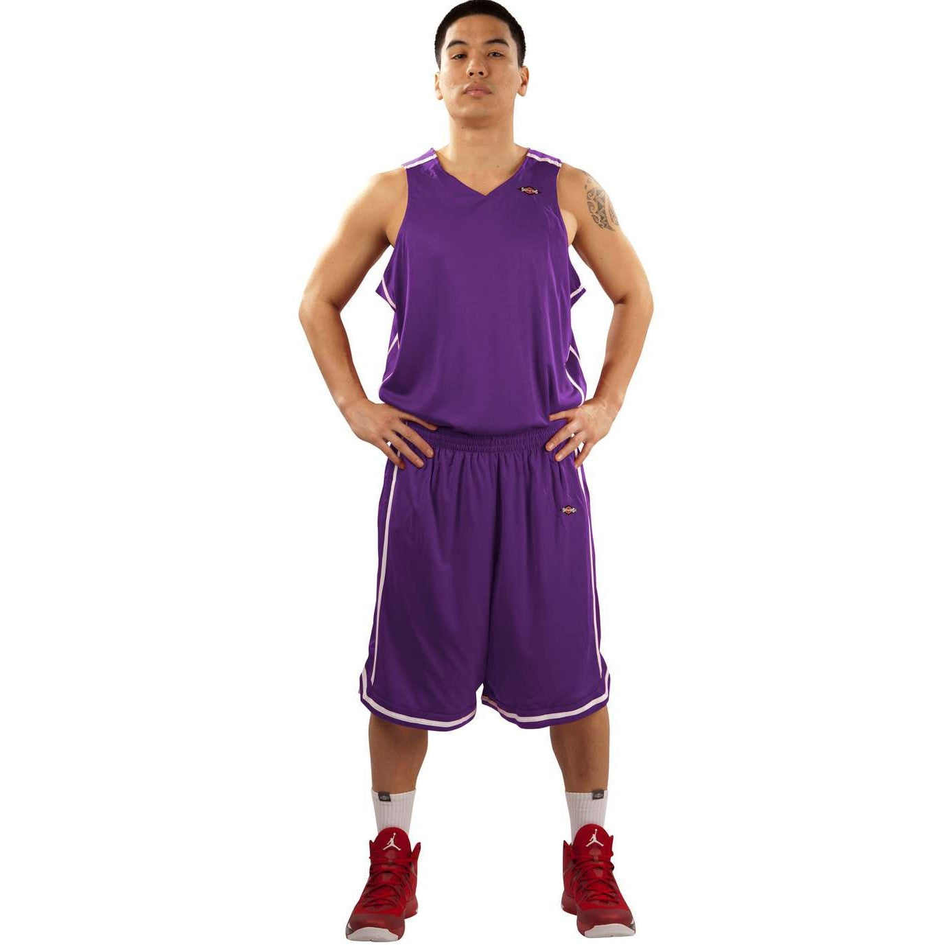 Shirts & Skins PUrple/White League Reversible Basketball Uniform