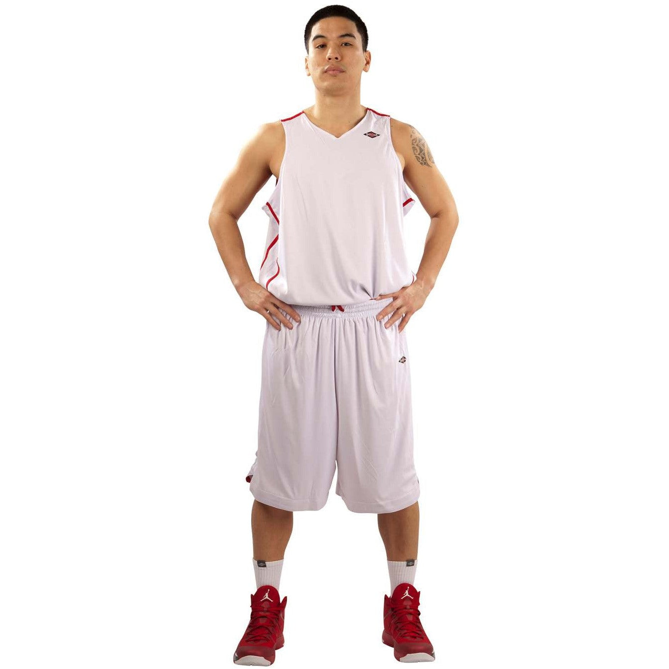 Shirts & Skins Scarlet/White League Reversible Basketball Uniform