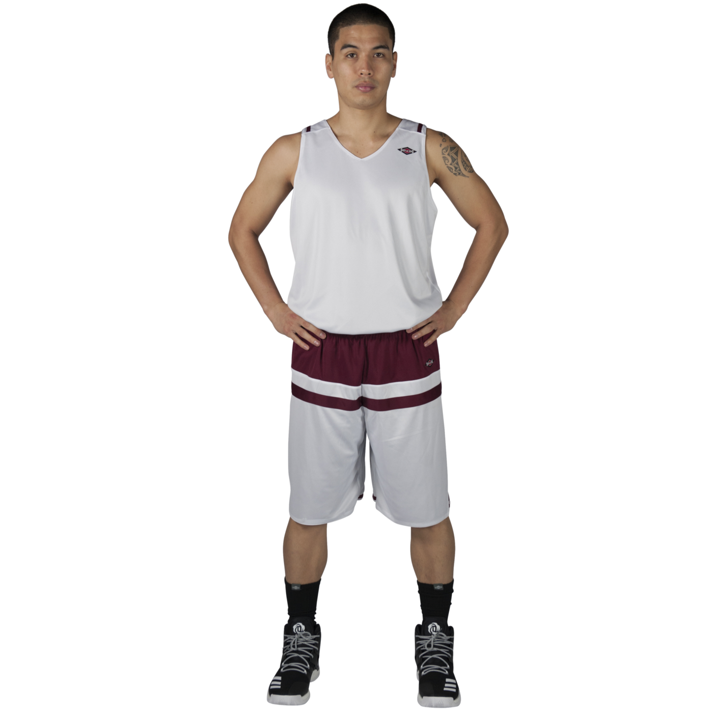 Shirts & Skins Cardinal/White All-Star Reversible Basketball Uniform