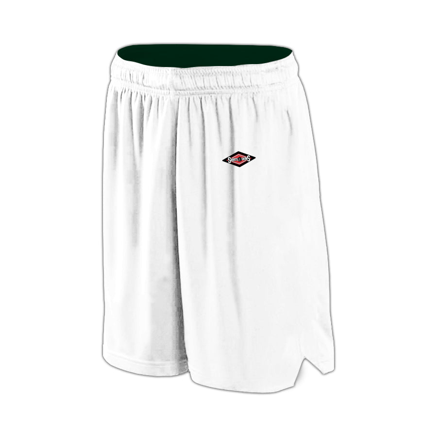 Shirts & Skins Dark Green/White League Reversible Basketball Short