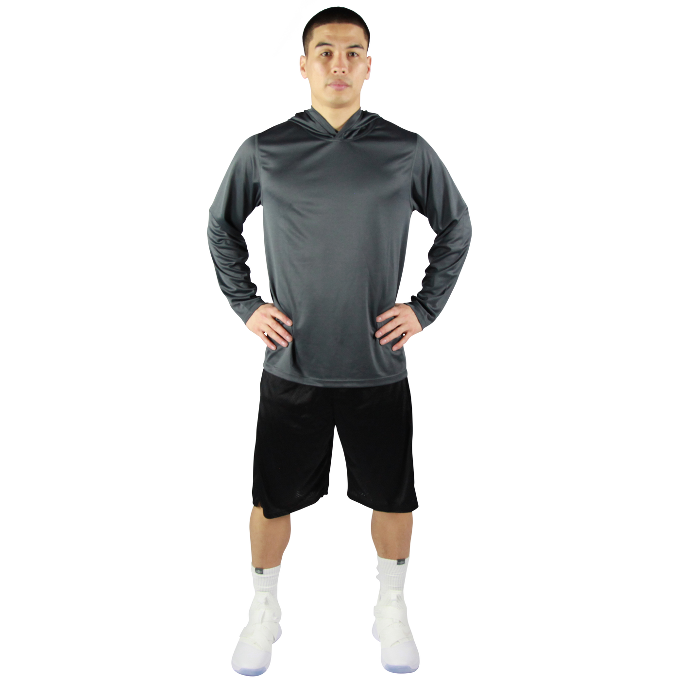 Shirts & Skins Graphite Deluxe Hooded Training Shirt
